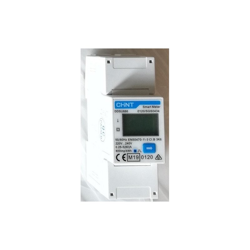 Vatímetro-Meter monofásico Chint DDSU666 compatible con Solax y SAJ