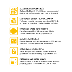 Batería Litio Solitia Casia LV4850 2,4 KWh 48V