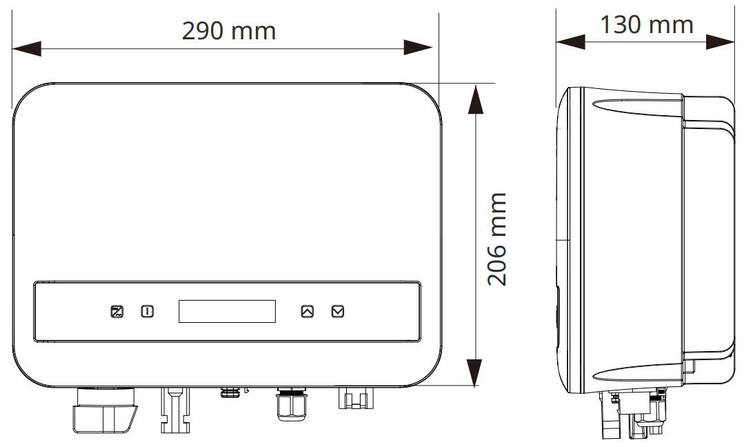 Tamaño del inversor SolaX Mini Generacion 4
