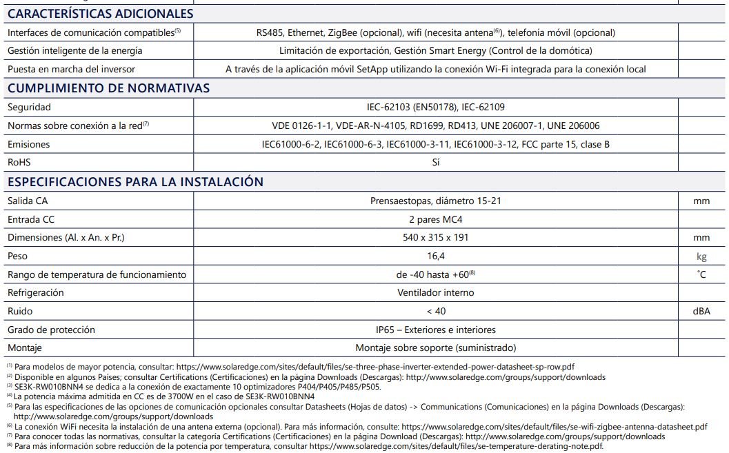 Ficha Tecnica SolarEdge 3-10KW RW0TEBEN4