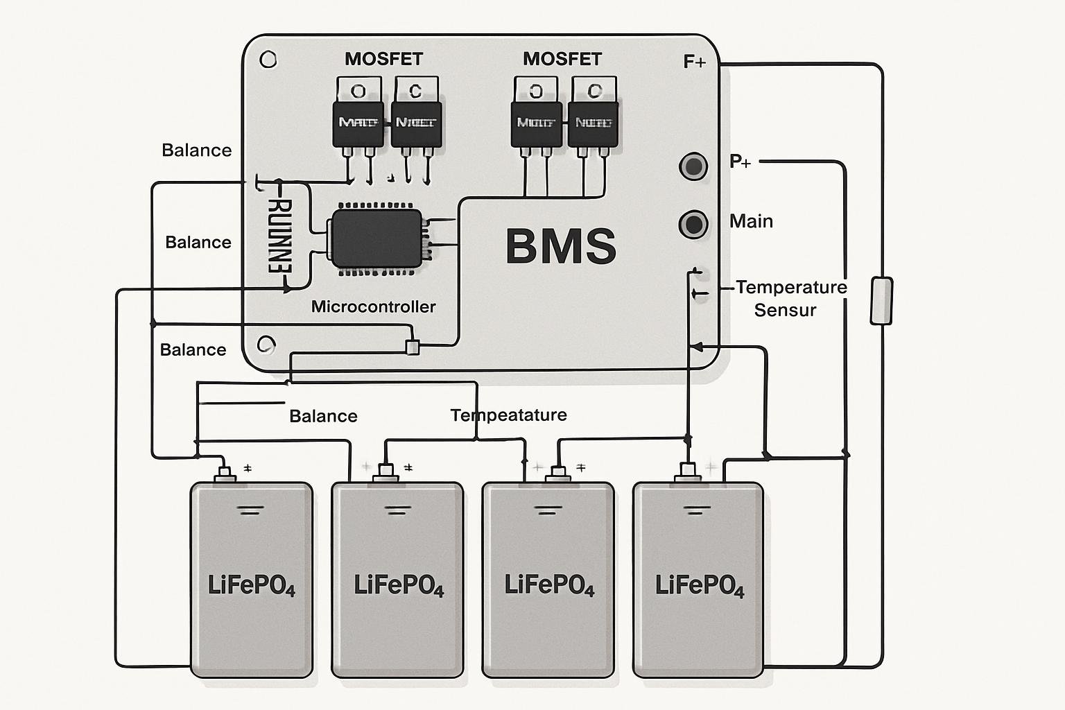 BMS PACE con comunicación CAN RS485 y RS232 de la batería LRT DGR 16.07kWh